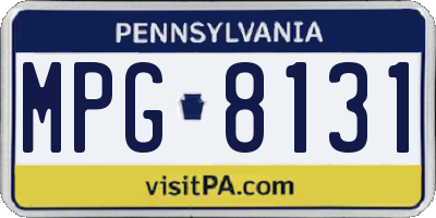 PA license plate MPG8131