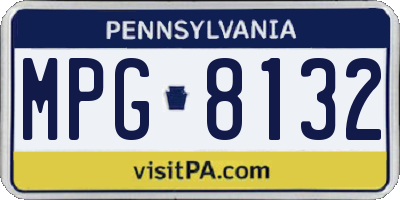 PA license plate MPG8132