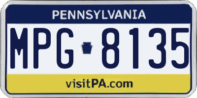 PA license plate MPG8135