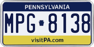 PA license plate MPG8138