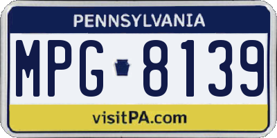 PA license plate MPG8139