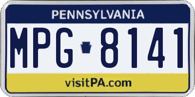 PA license plate MPG8141