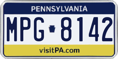 PA license plate MPG8142