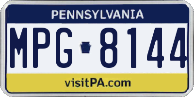 PA license plate MPG8144