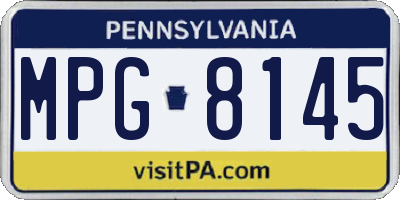 PA license plate MPG8145