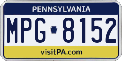 PA license plate MPG8152