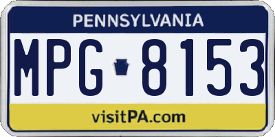 PA license plate MPG8153