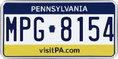 PA license plate MPG8154