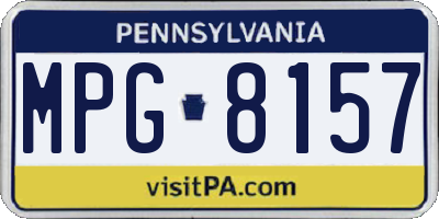 PA license plate MPG8157