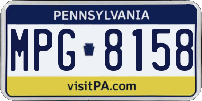 PA license plate MPG8158