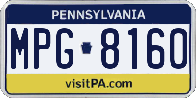 PA license plate MPG8160