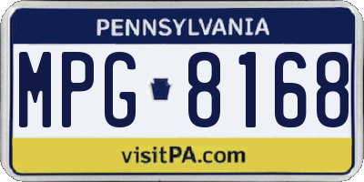 PA license plate MPG8168