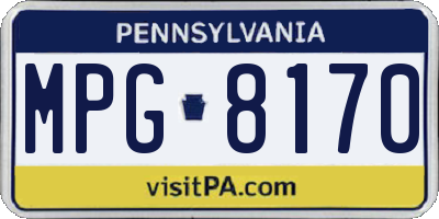 PA license plate MPG8170