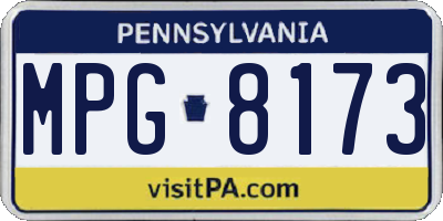 PA license plate MPG8173