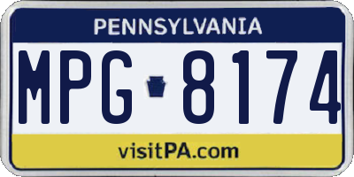 PA license plate MPG8174