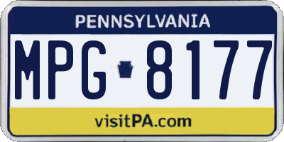 PA license plate MPG8177