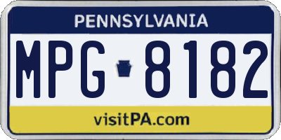 PA license plate MPG8182