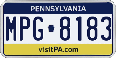 PA license plate MPG8183