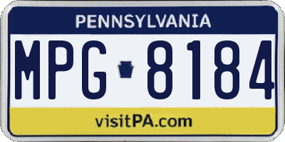 PA license plate MPG8184