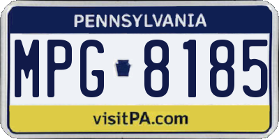 PA license plate MPG8185