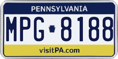 PA license plate MPG8188