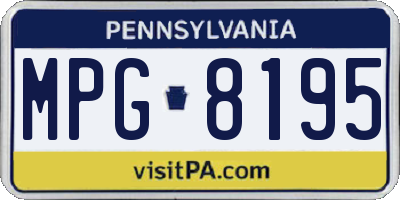 PA license plate MPG8195