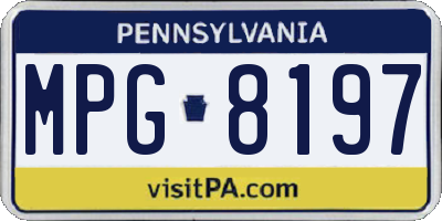 PA license plate MPG8197