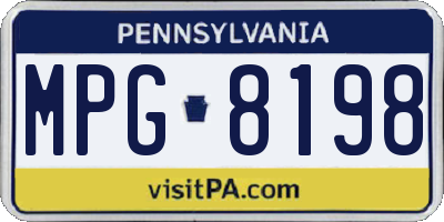 PA license plate MPG8198