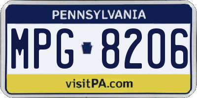 PA license plate MPG8206