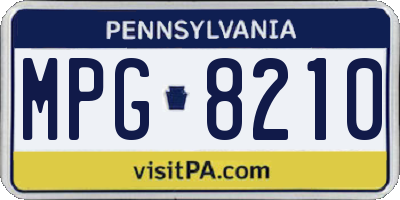 PA license plate MPG8210
