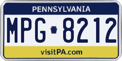 PA license plate MPG8212