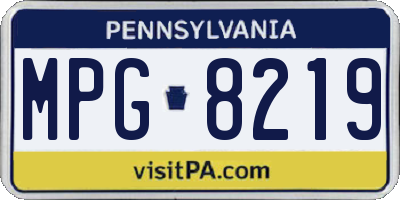 PA license plate MPG8219