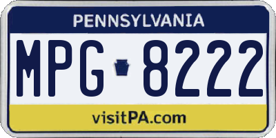 PA license plate MPG8222