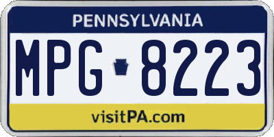 PA license plate MPG8223