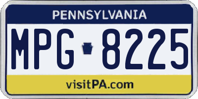 PA license plate MPG8225