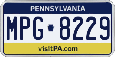 PA license plate MPG8229