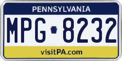 PA license plate MPG8232