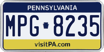 PA license plate MPG8235