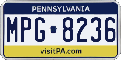 PA license plate MPG8236
