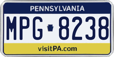 PA license plate MPG8238