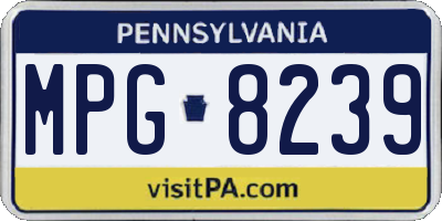 PA license plate MPG8239