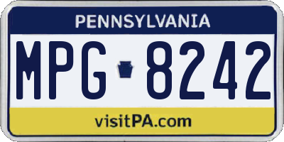 PA license plate MPG8242