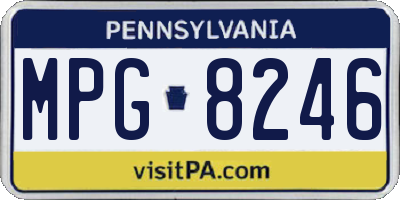 PA license plate MPG8246
