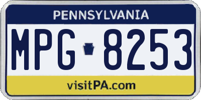 PA license plate MPG8253
