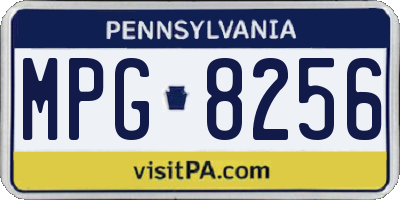 PA license plate MPG8256