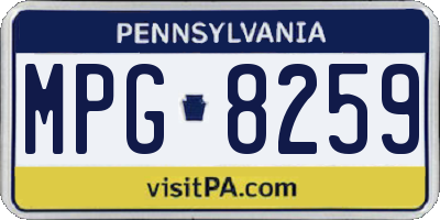 PA license plate MPG8259