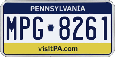 PA license plate MPG8261