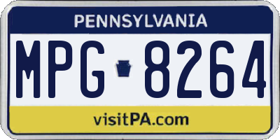 PA license plate MPG8264