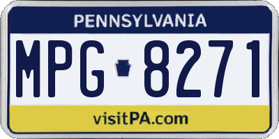 PA license plate MPG8271