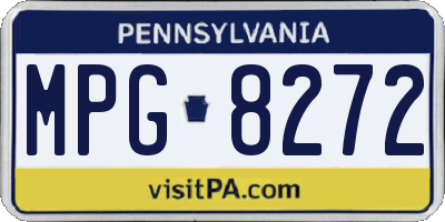 PA license plate MPG8272